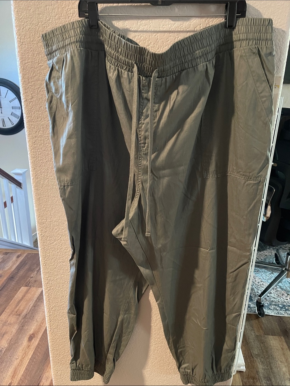 a new day Olive Green Drawstring Jogger Trousers